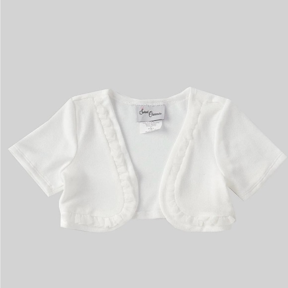 Sweet charmers Elegant White Ruffle Bolero - Picture 1 of 6